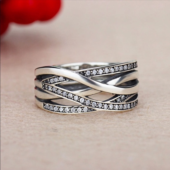 Pandora Jewelry - PANDORA ENTWINED BANDS SILVER MODERN RING
